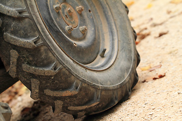 Image showing Tractor wheel