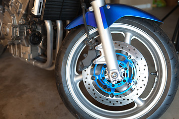 Image showing Motorcycle Front Wheel