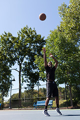 Image showing Basketball Player Shooting