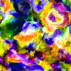 Image showing Rainbow Abstract Watercolor Texture