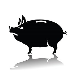 Image showing silhouette of piggy bank