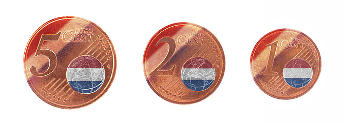 Image showing European union concept - 1, 2 and 5 eurocent