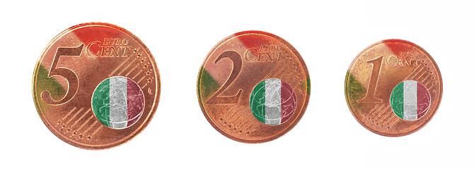 Image showing European union concept - 1, 2 and 5 eurocent