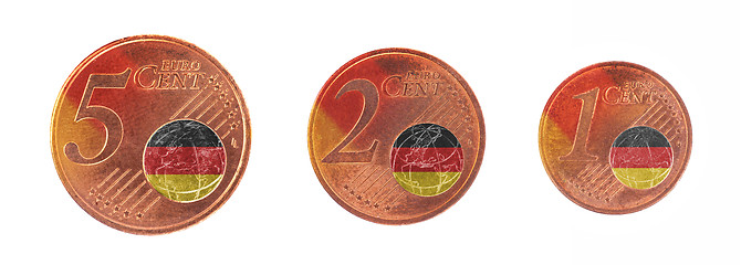 Image showing European union concept - 1, 2 and 5 eurocent