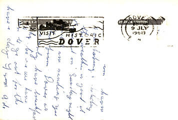 Image showing Backside of postcard