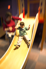 Image showing baby sliding