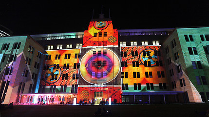 Image showing Museum of Contemporary Art during Vivid Sydney