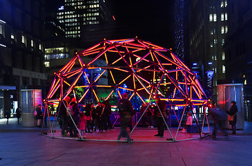 Image showing Geo Glow Dome in Martin Place Sydney during Vivid festival