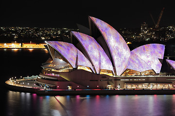 Image showing Iconic Sydney Opera House during Vivid festival