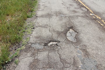 Image showing Pothole road