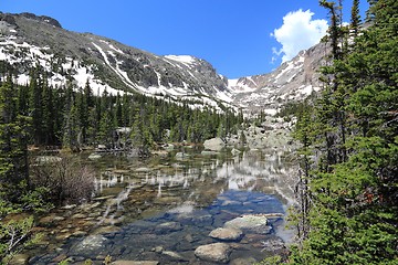 Image showing Lake Haiyaha, Rocky Mountains