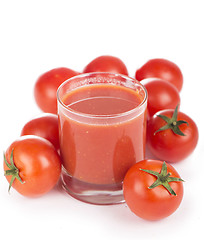 Image showing tomatoes and tomato juice