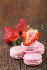 Image showing French macaroons .Dessert