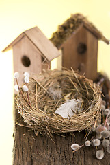 Image showing Nest box birdhouse