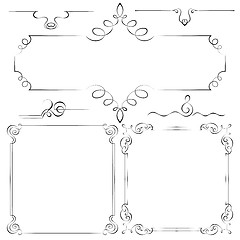 Image showing Set of vector frames