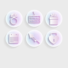 Image showing Light icons for wedding