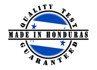 Image showing Quality test guaranteed stamp 