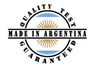 Image showing Quality test guaranteed stamp 