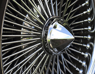 Image showing Vintage car wheel