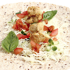 Image showing Savory chicken fajita