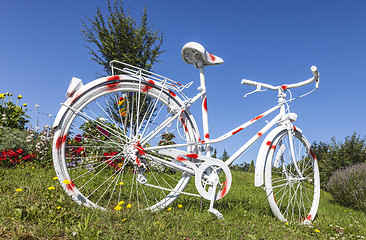 Image showing Polka Dot Vintage Bicycle