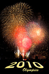 Image showing fireworks for olympic game