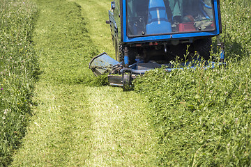 Image showing Cutting grass