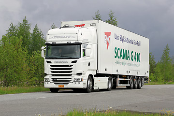 Image showing Scania R410  Euro 6 V8 Semi Truck on the Road