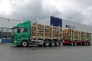 Image showing Scania R730 Euro 6 V8 Timber Truck 