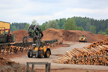 Image showing Working at Lumber Yard