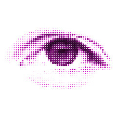 Image showing Abstract halftone digital eye. EPS 8