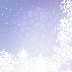 Image showing Christmas background with snowflakes. EPS 8