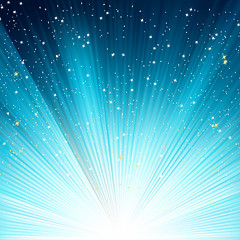 Image showing Blue luminous rays. EPS 8