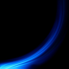 Image showing Blue smooth twist light lines background. EPS 8