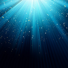 Image showing Background of blue luminous rays. EPS 8