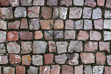 Image showing Paving stones street