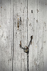 Image showing Vintage wooden door