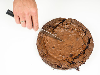 Image showing Fresh chocolate cake