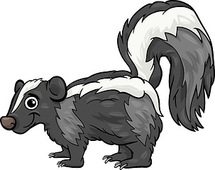 Image showing skunk animal cartoon illustration