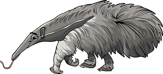Image showing anteater animal cartoon illustration