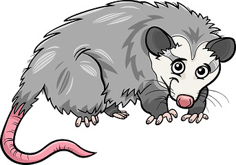 Image showing opossum animal cartoon illustration