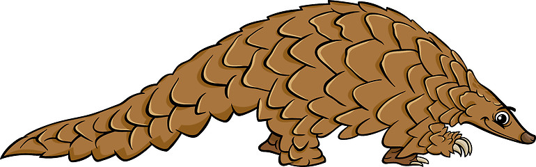 Image showing pangolin animal cartoon illustration