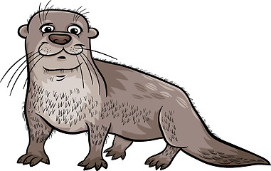 Image showing otter animal cartoon illustration