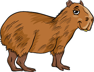 Image showing capybara animal cartoon illustration