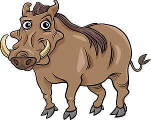 Image showing warthog animal cartoon illustration