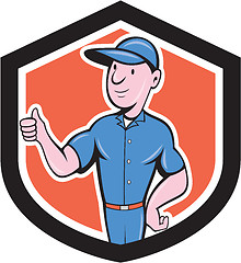 Image showing Handyman Repairman Thumbs Up Cartoon