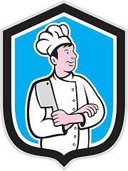 Image showing Chef Cook Holding Knife Arms Crossed Cartoon