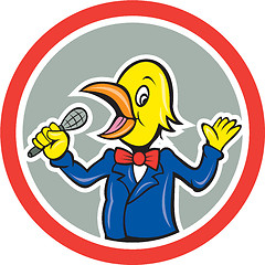 Image showing Yellow Bird Singing Cartoon