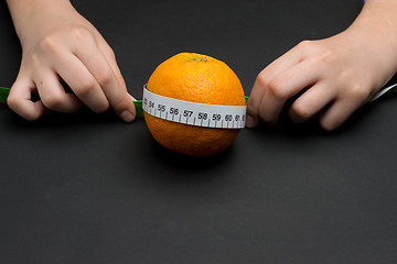 Image showing Orange with meter