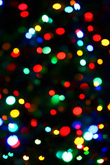 Image showing Holiday color unfocused lights